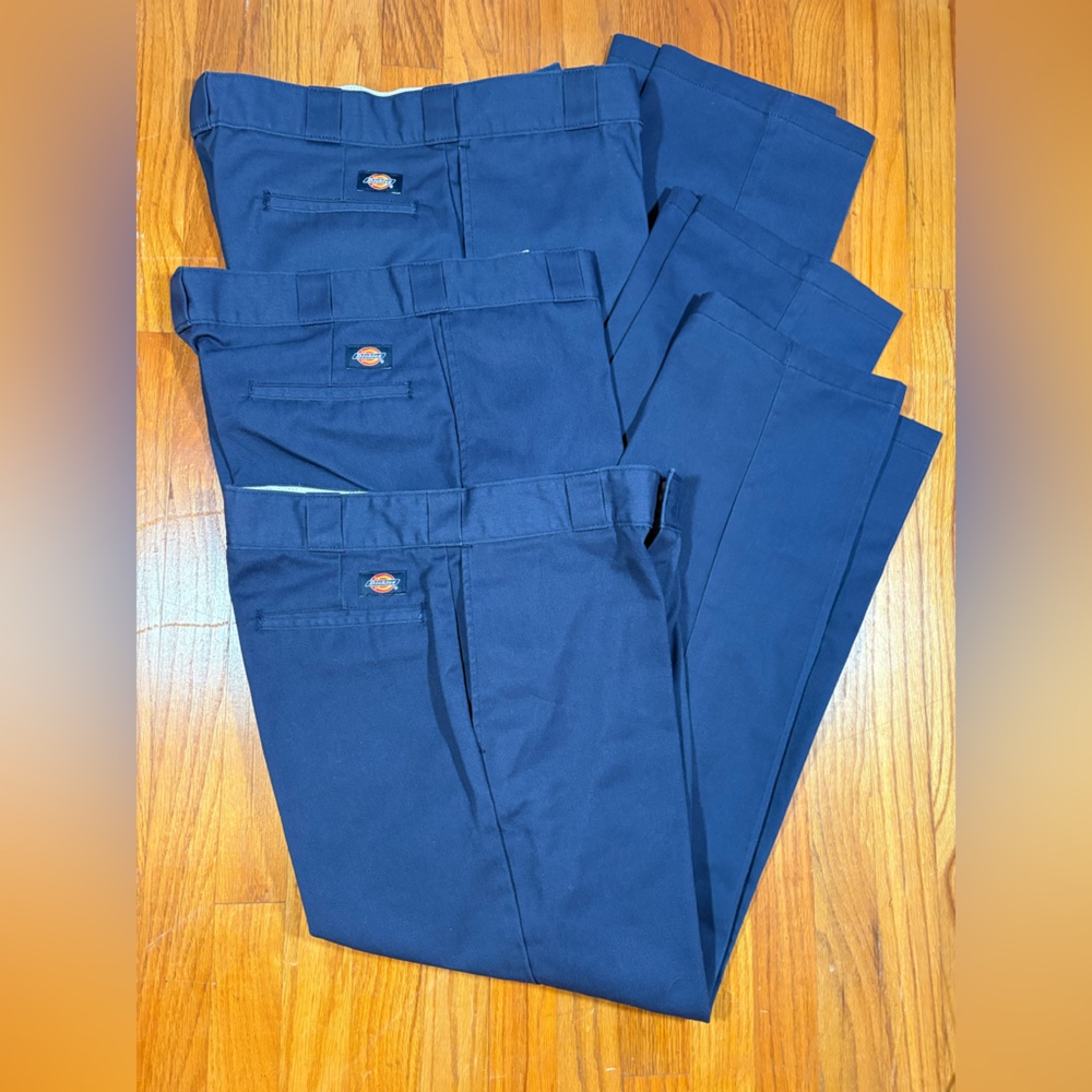 Dickies Men’s Original Fit 874 Work Pants Navy 34x34 NWOT! LOT OF 3 PAIR!